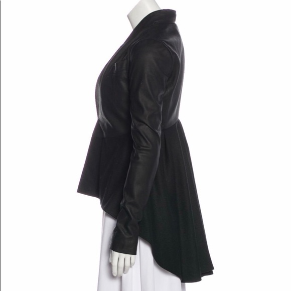 Veda leather high-low Jacket - Picture 3 of 16